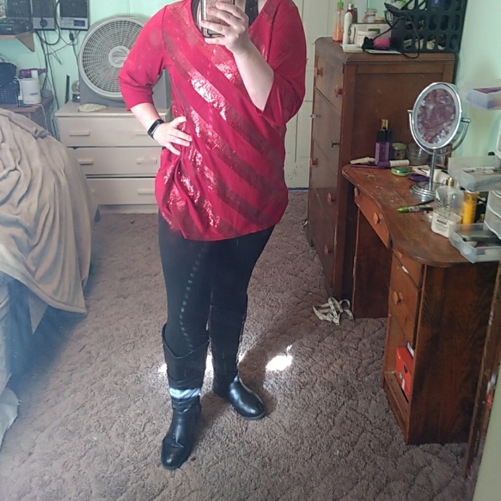Lane Bryant Plus Size  Quarter-Sleeve Top!